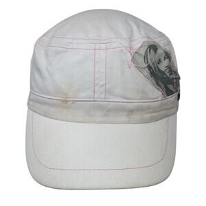 Hannah Montana Fitted Cadet Army Cap Hat White One Size Casual Outdoor